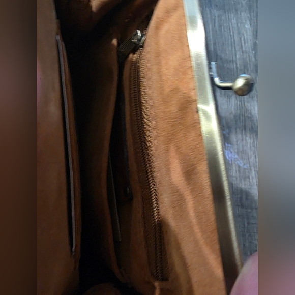 Patricia Nash Brown Embossed Leather Clutch - New - Picture 5 of 6